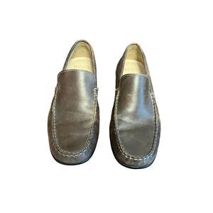 ECCO Brown Leather Mens Size 42 8-8.5 Loafers in good condition.